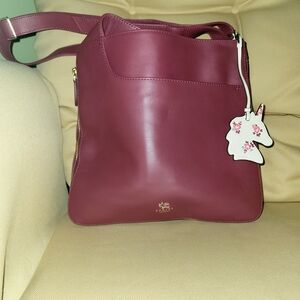 RADLEY LONDON Maroon Hobo Bag with Unicorn Charm